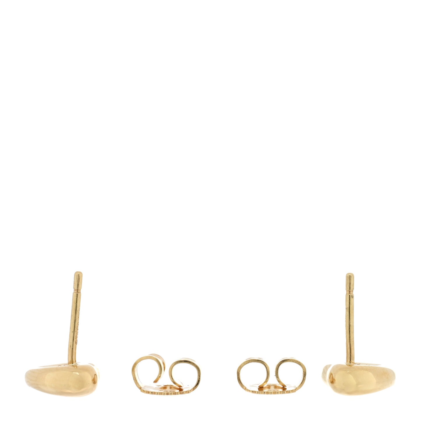 18K Yellow Gold 10mm Elsa Peretti Full Heart Earrings