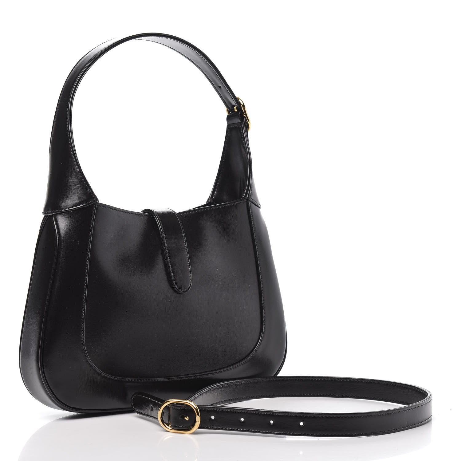 Gucci Boarded Dyana Lux Calfskin Small Jackie 1961 Hobo Black 3 of 11