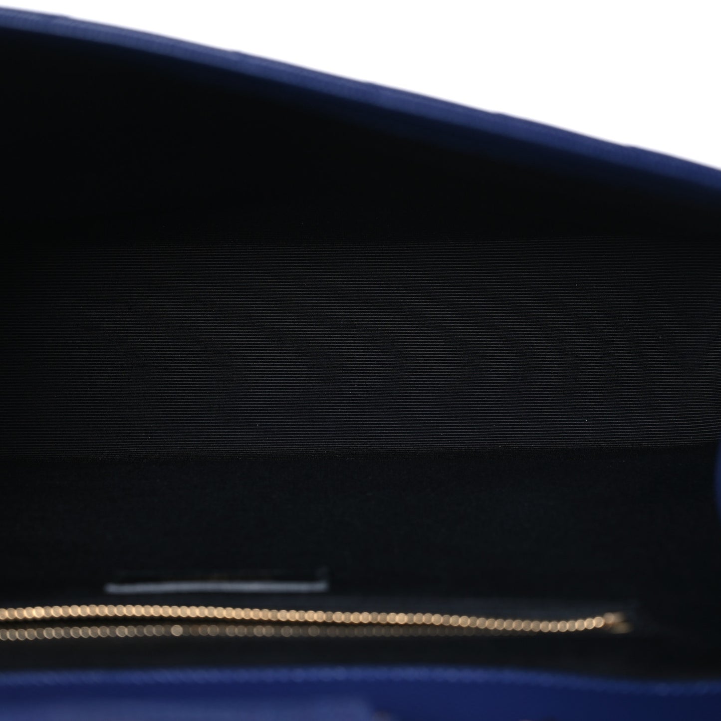 Grain De Poudre Matelasse Chevron Large Monogram Satchel Navy Blue