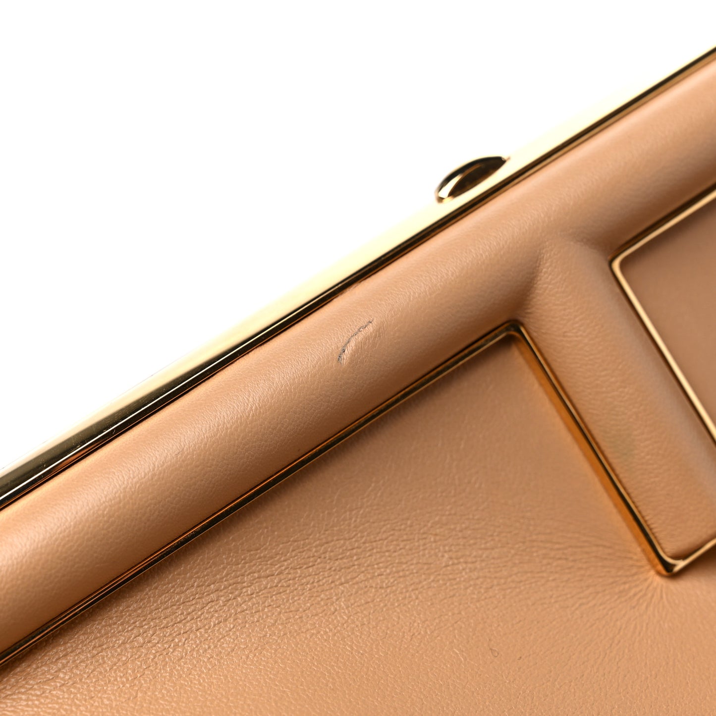 Shiny Nappa Small Fendi First Sand