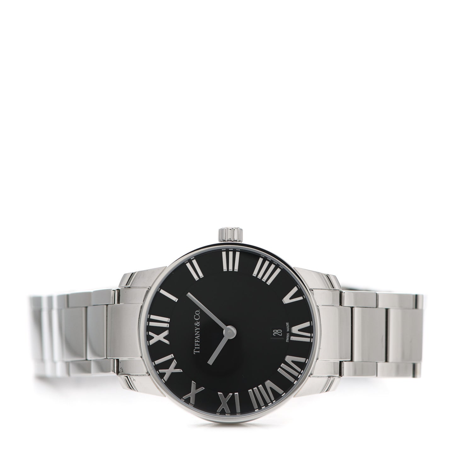 Stainless Steel 29mm Atlas 2-Hand Quartz Watch Black