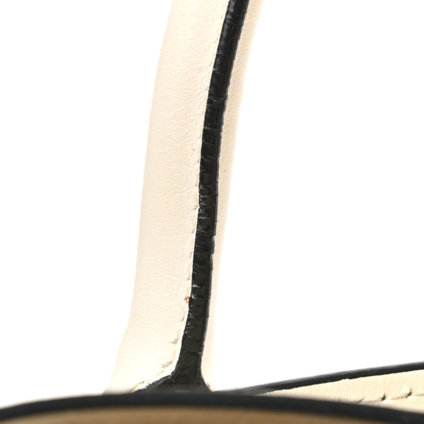 Saffiano Cuir Calfskin Small Monochrome Top Handle Tote White