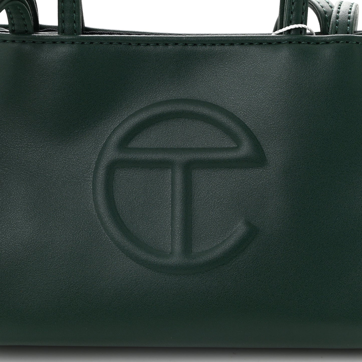 Vegan Leather Small Shopping Bag Dark Olive