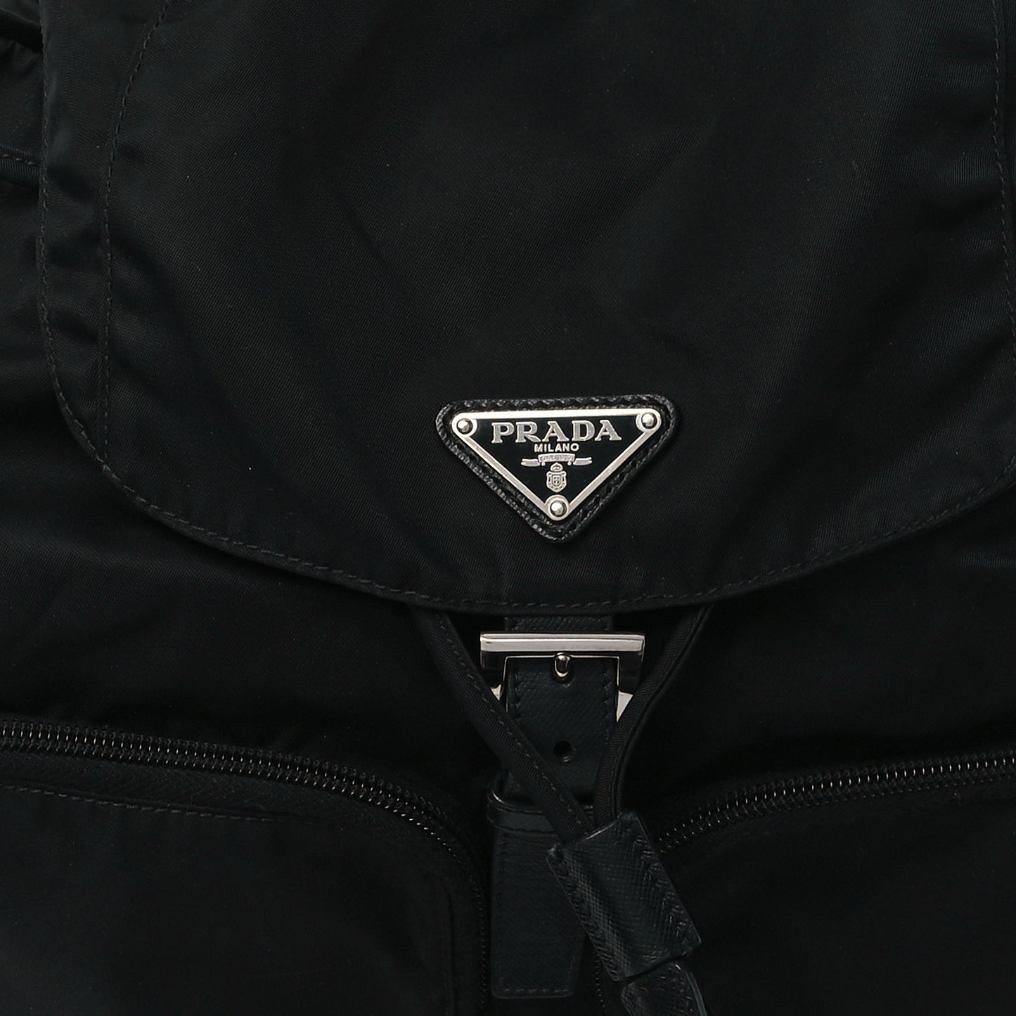 Tessuto Nylon Saffiano Vela Backpack Black