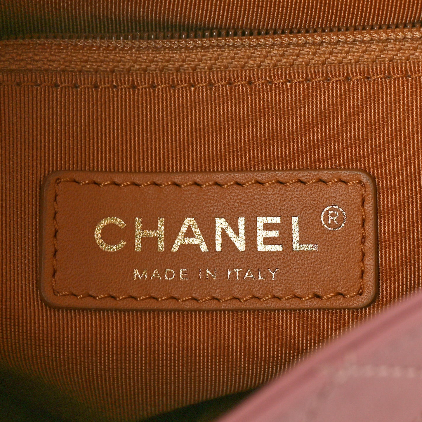 Lambskin Quilted Curved Flap Pink