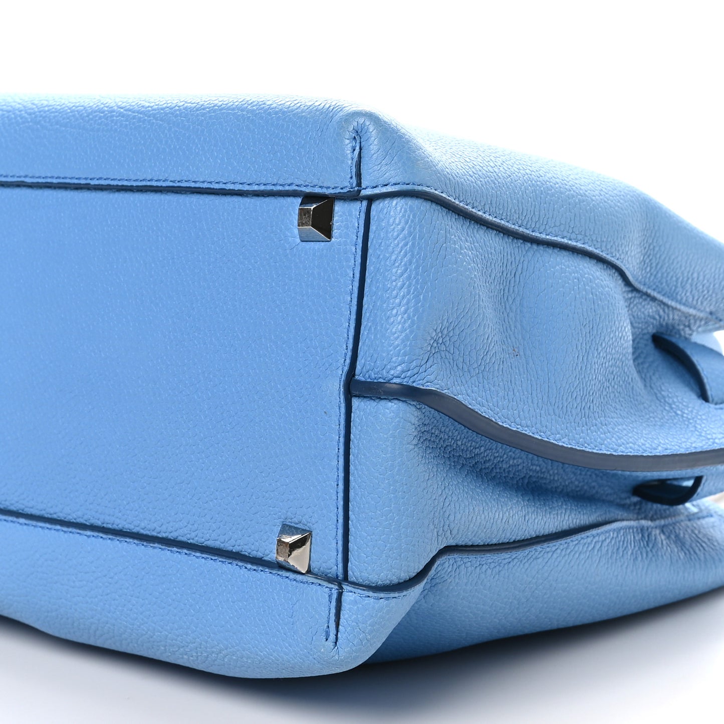 Grained Calfskin Medium Milla Tote Tile Blue