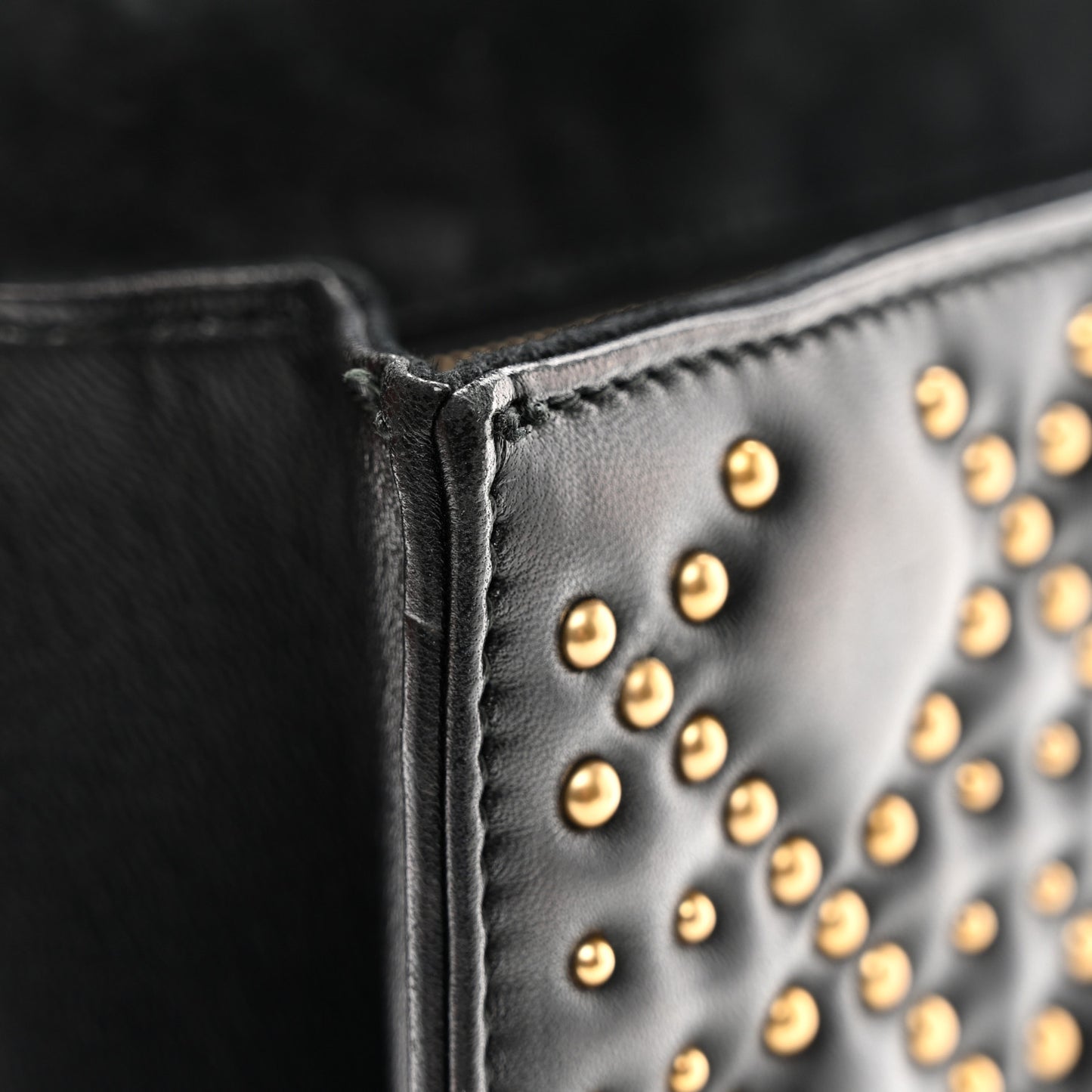 Lambskin Cannage Studded Large Dioraddict Flap Bag Black