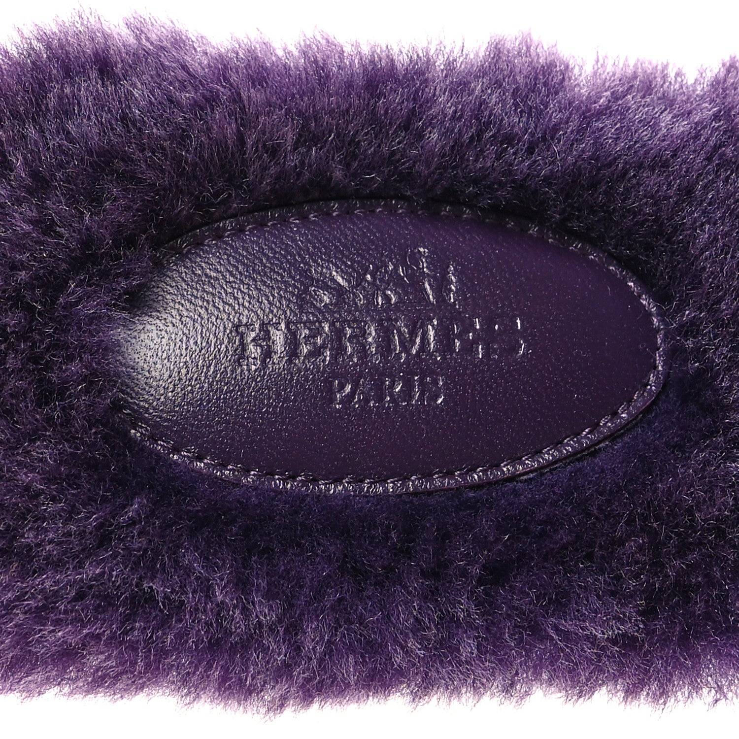 Hermes Woolskin Oran Sandals 37 Violet Fonce 7 of 8