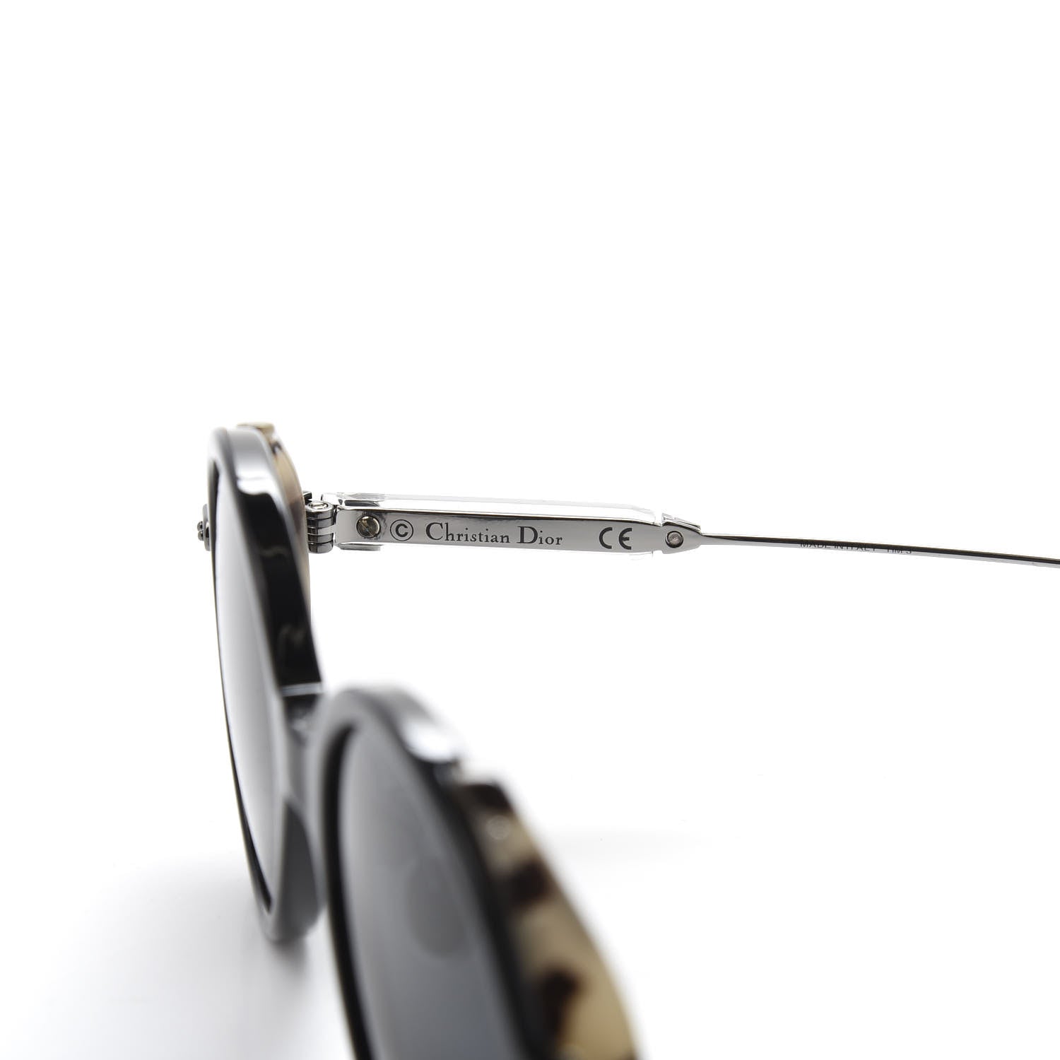 Christian Dior Acetate Umbrage Round Sunglasses Tortoise Black 5 of 8
