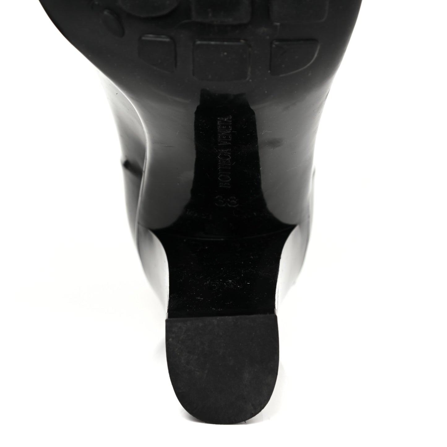 Rubber Shine Ankle Boots 38 Black