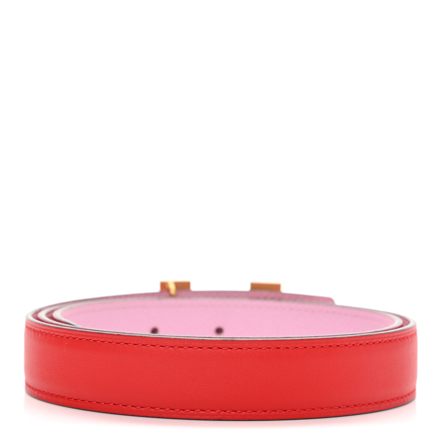 Swift Epsom 24mm Mini Constance H Belt 80 Rouge Tomate Rose Confetti