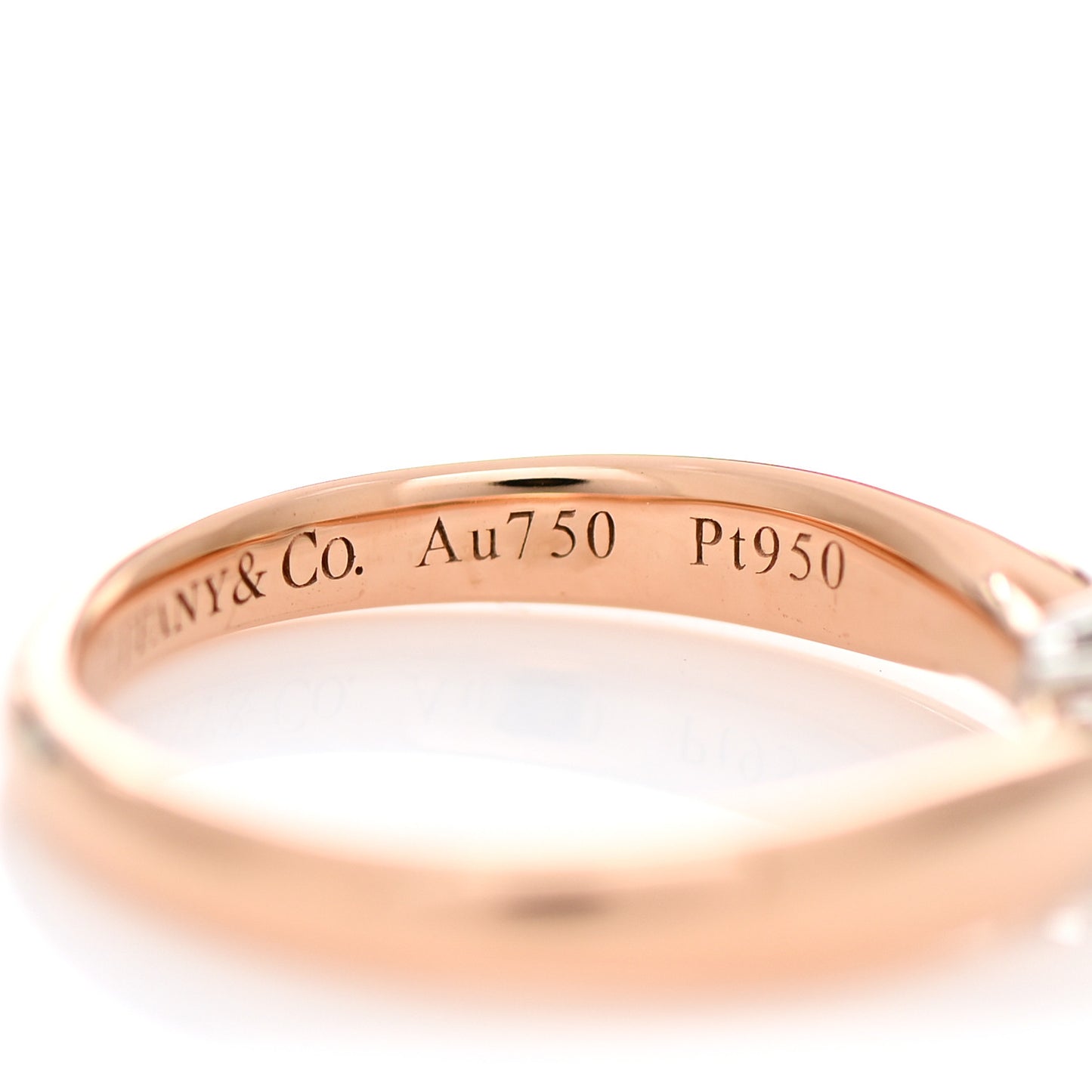 18K Rose Gold Platinum Diamond .21ct Harmony Solitaire Engagement Ring 45 3.5