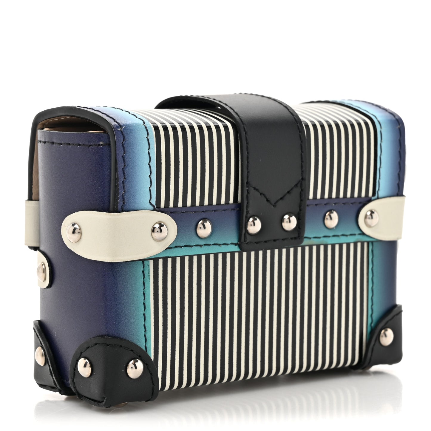 Calfskin Printed Essential Trunk Blue