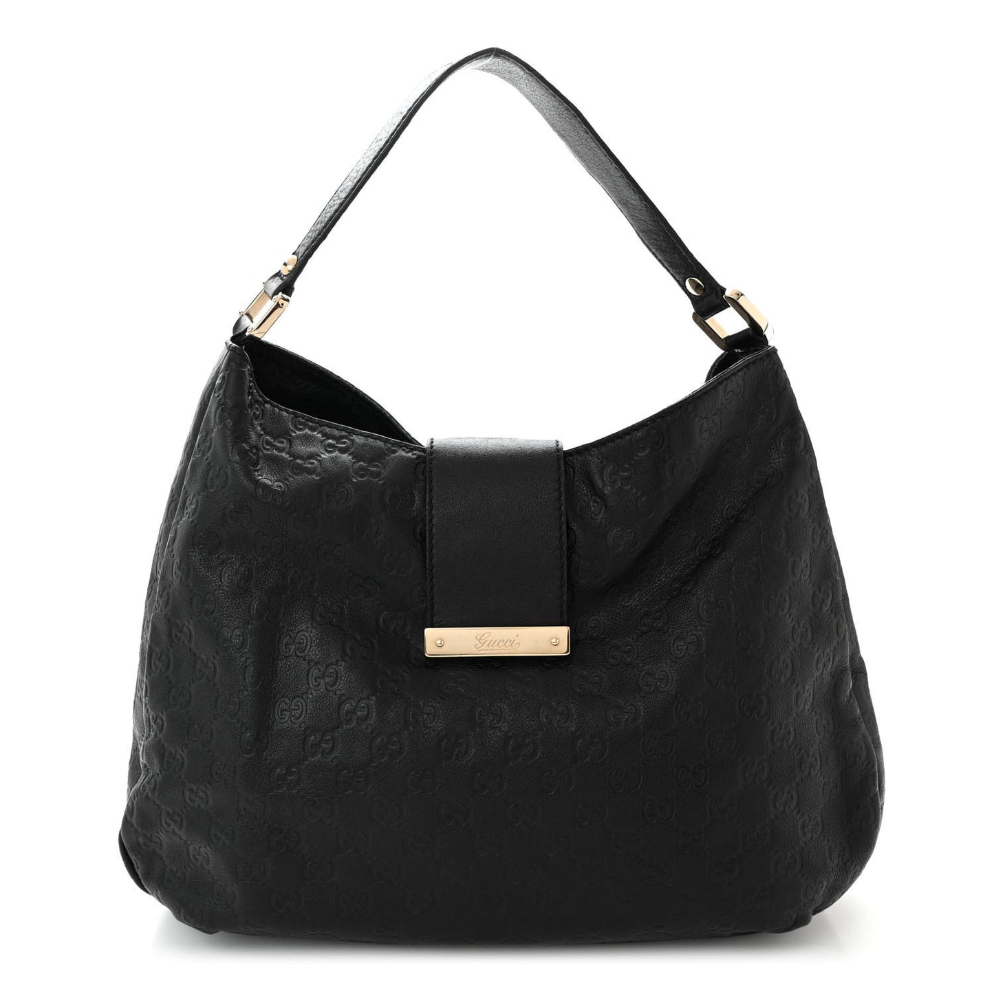 Guccissima Large New Ladies Web Hobo Black