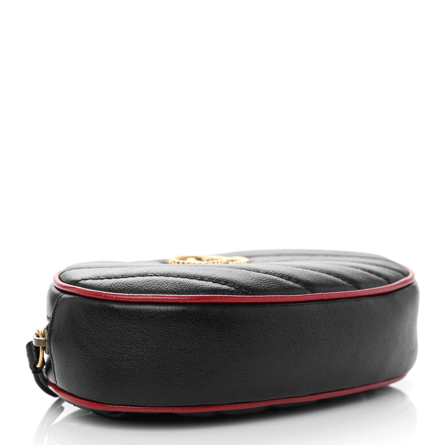 Azalea Calfskin Matelasse Diagonal Torchon GG Marmont Belt Bag 95 38 Black Romantic Cerise