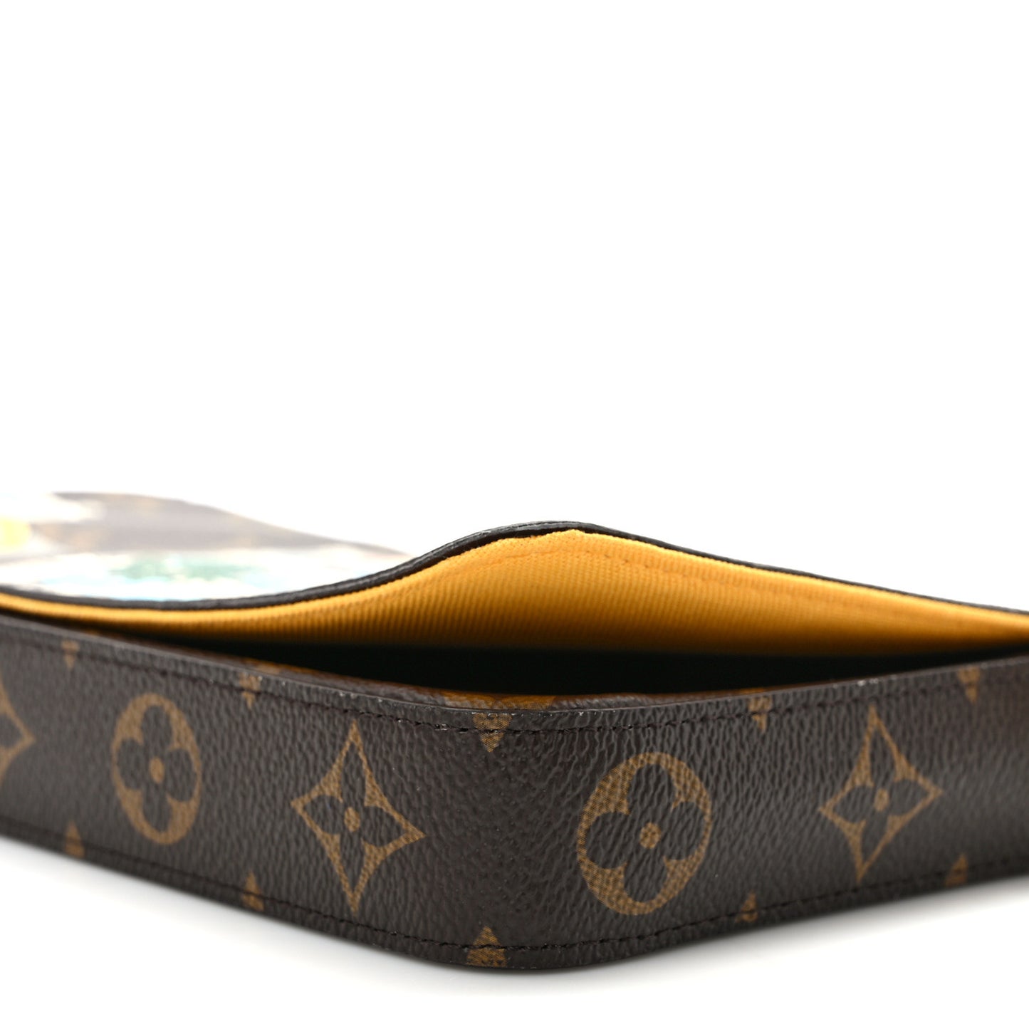 Monogram 2022 Christmas Animation New York Soho Pochette Felicie Chain Wallet Yellow