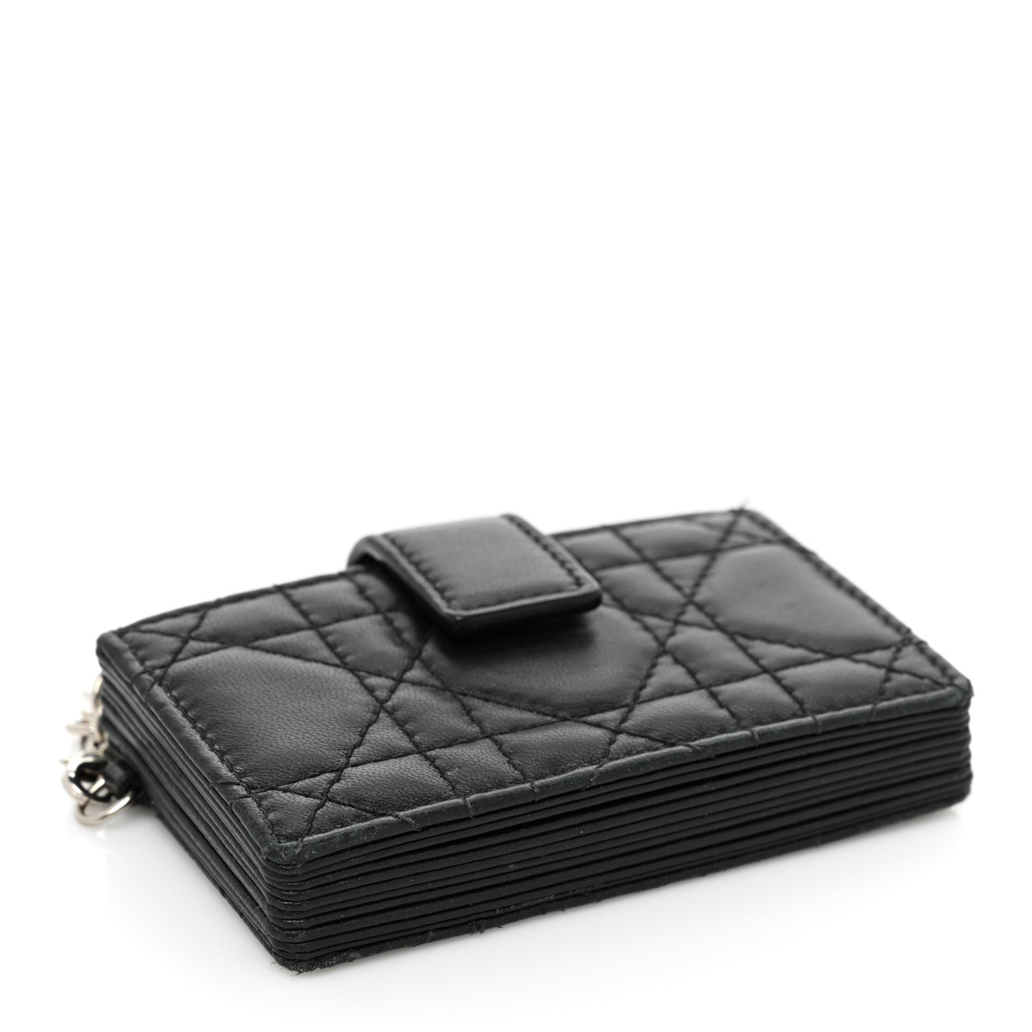Christian Dior Lambskin Cannage Lady Dior 5-Gusset Card Holder Black 4 of 18