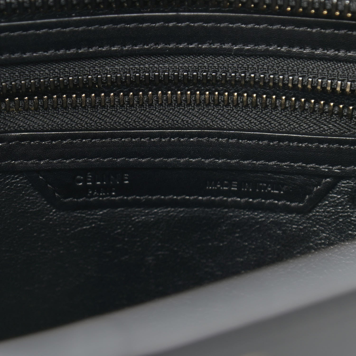 Celine Textured Calfskin Micro Tri-Color Luggage Olive 6 of 17