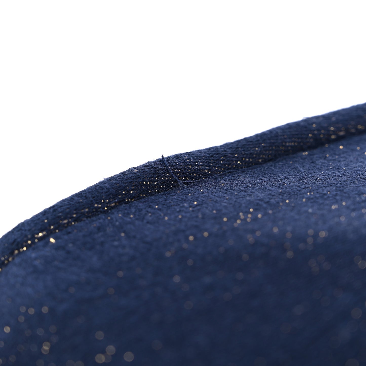 Lurex Canvas Medium Deauville Tote Navy Blue Gold