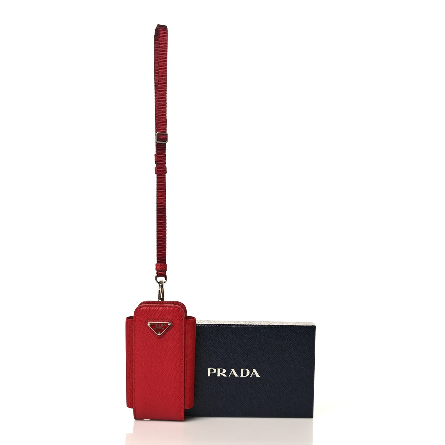 Saffiano Phone Case Pouch Fuoco