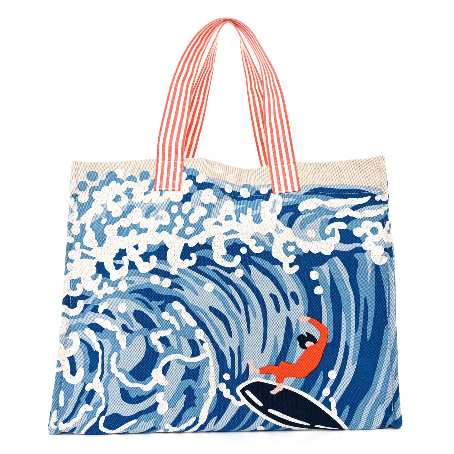 Canvas Wave Beach Bag