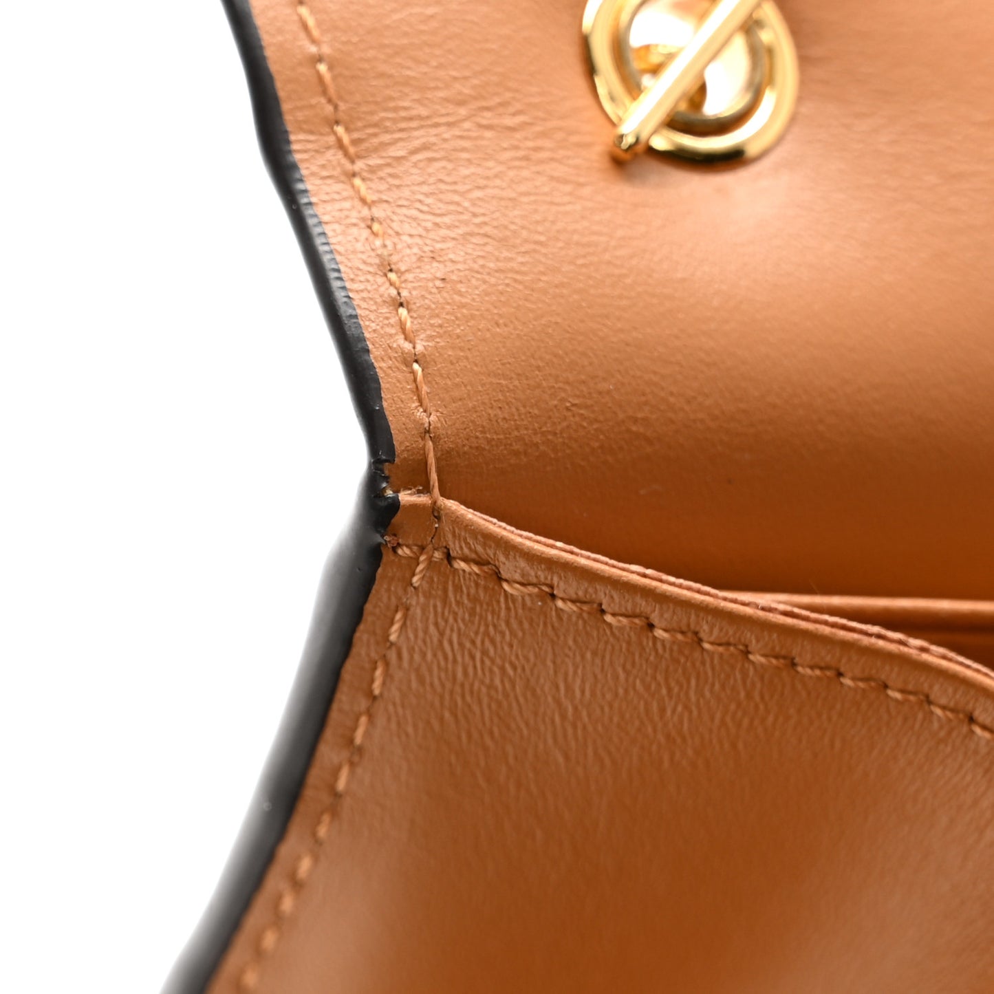 Visetos Studded Chain Wallet Cognac