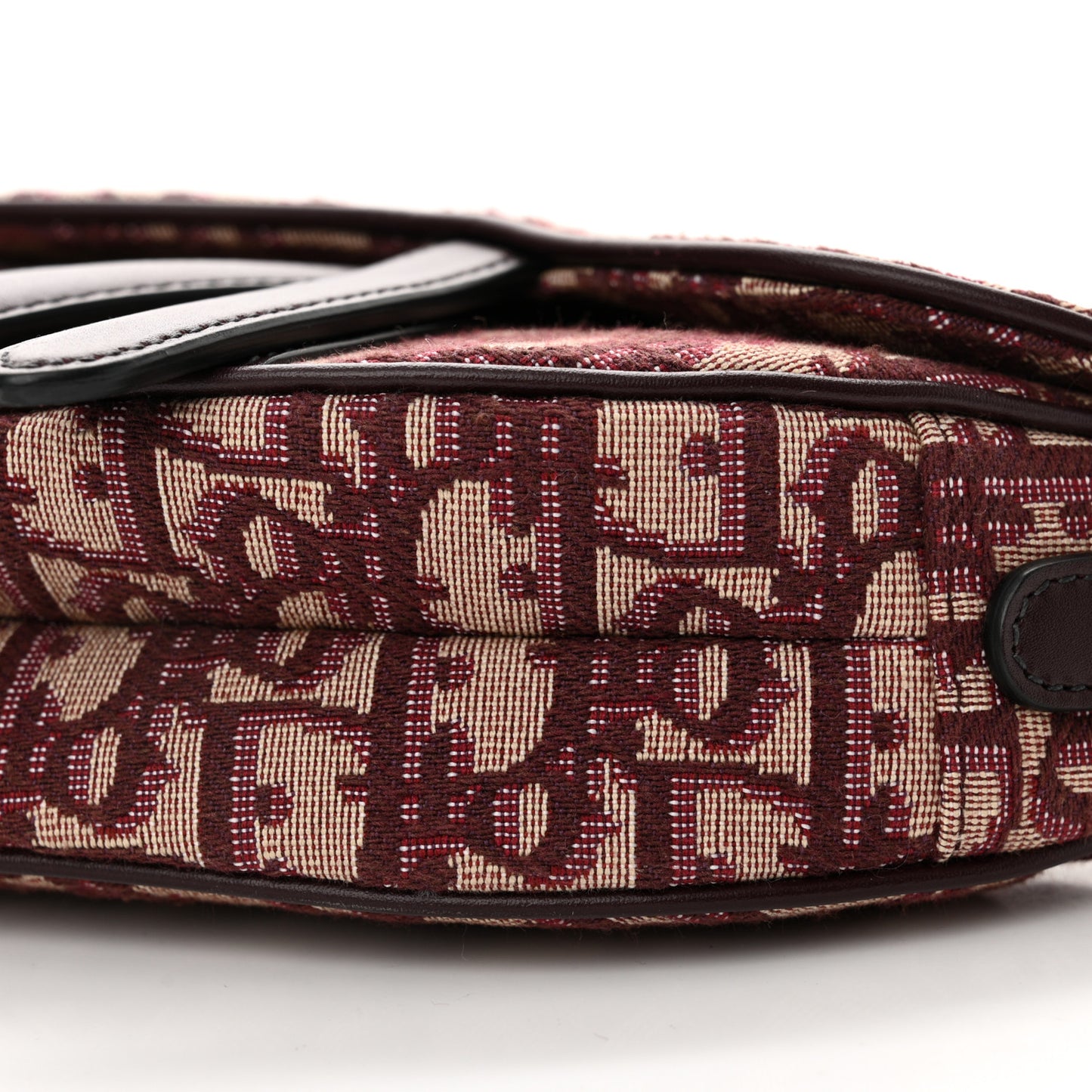 Oblique Mini Saddle Bag Burgundy