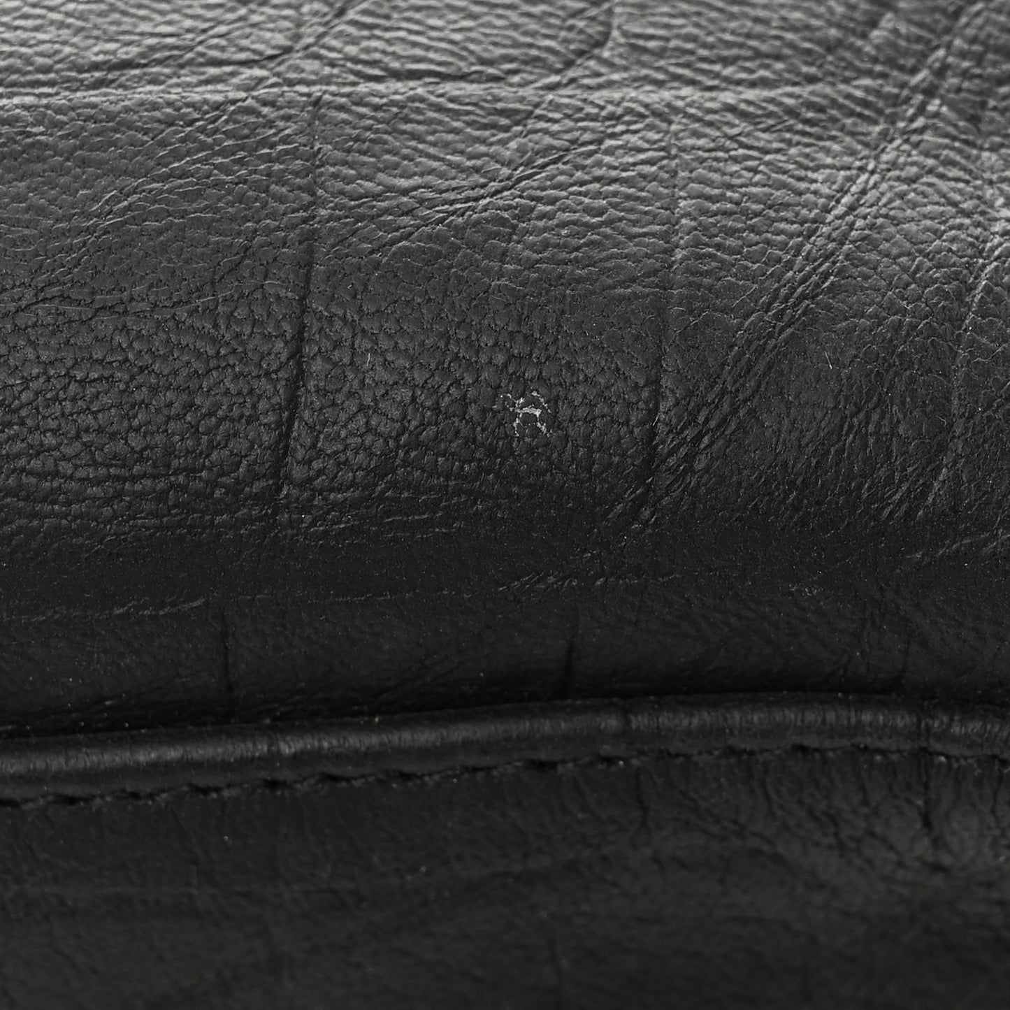 Calfskin Crocodile Embossed Monogram Belt Bag Black
