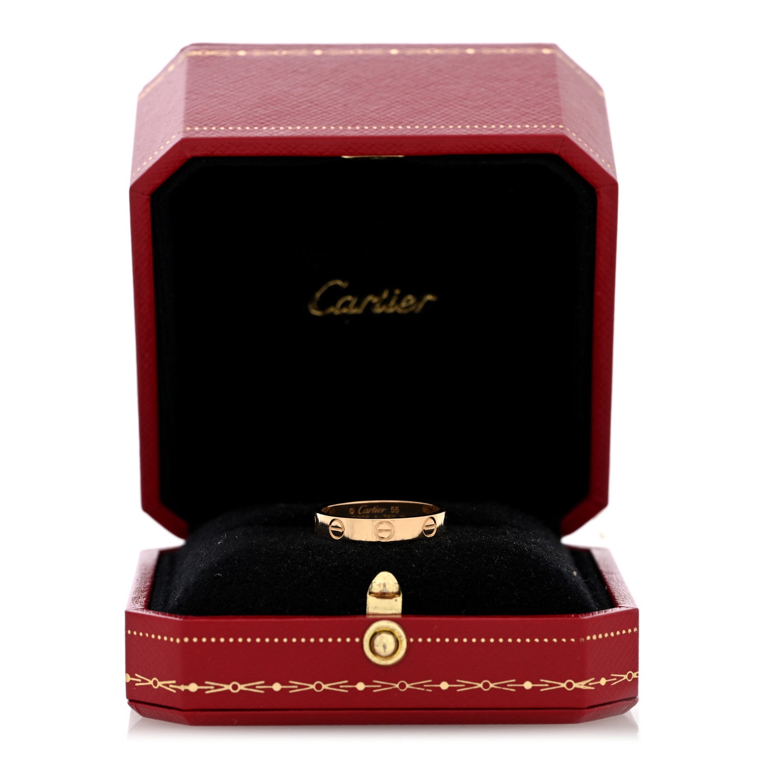 Cartier 18K Yellow Gold 3.5mm LOVE Wedding Band Ring 55 7.25 5 of 5