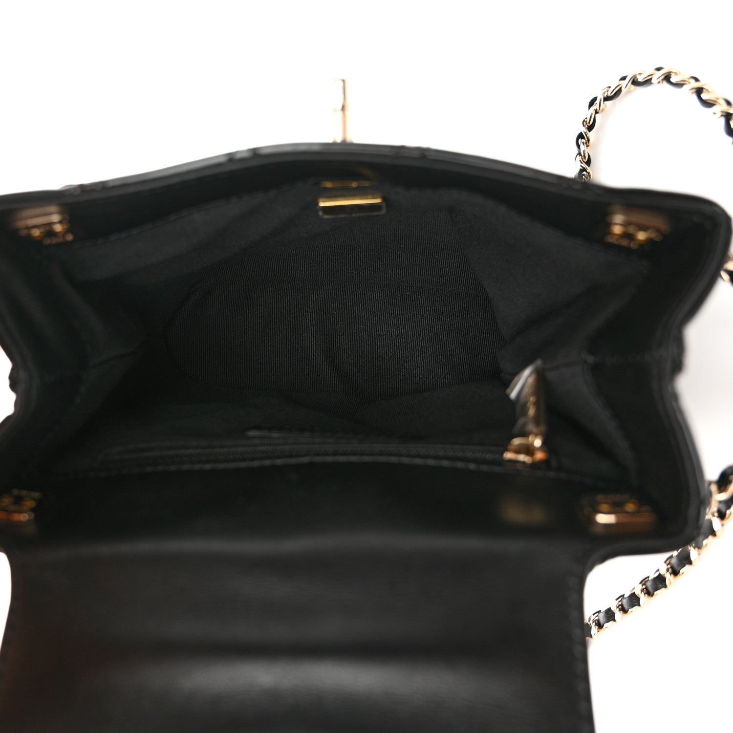 Chanel Patent Quilted Shiny Coco Small Flap Hobo Black 5 of 12