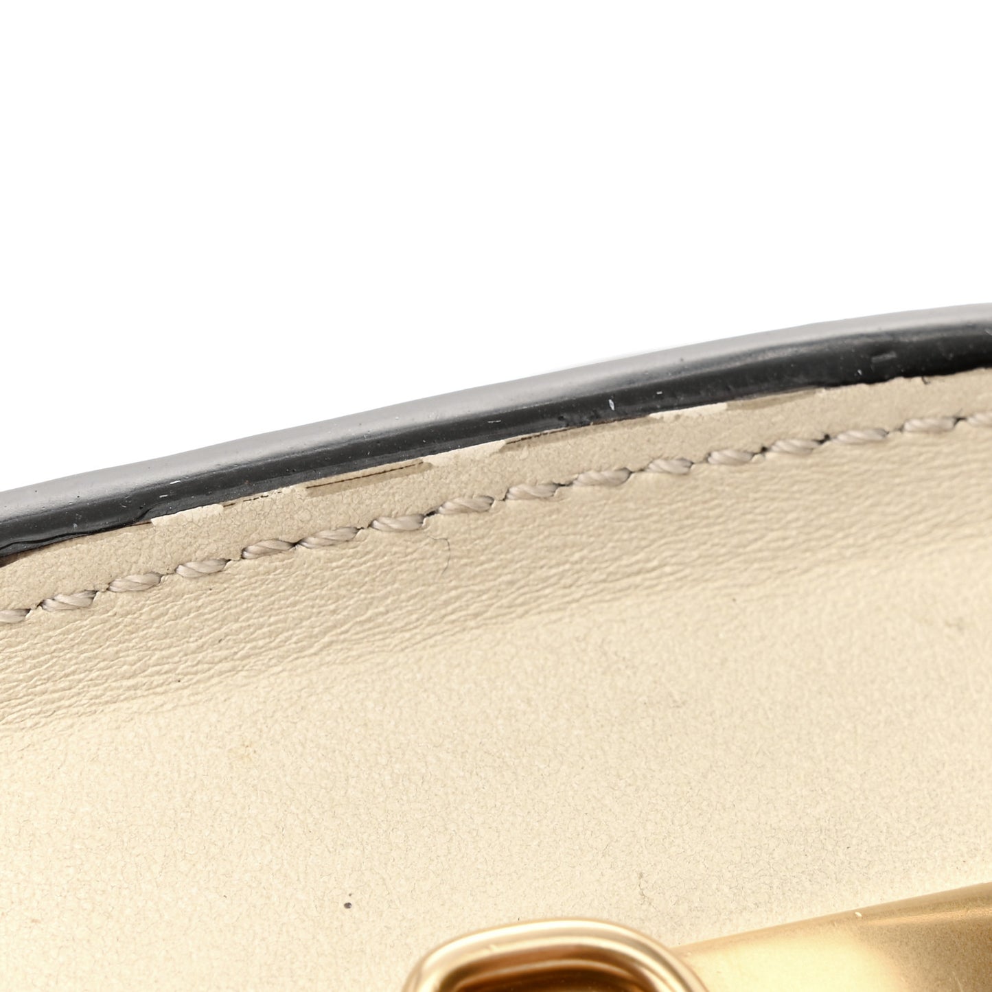 Calfskin Small Nile Bracelet Minaudiere Bag Off White