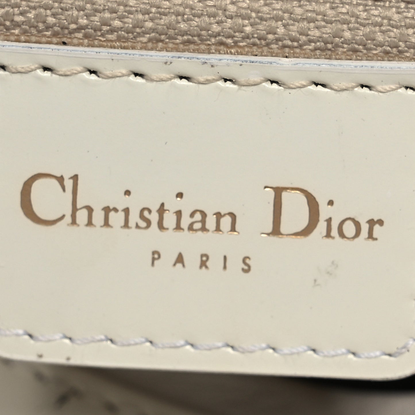 Glazed Calfskin Cannage Medium Lady Dior White