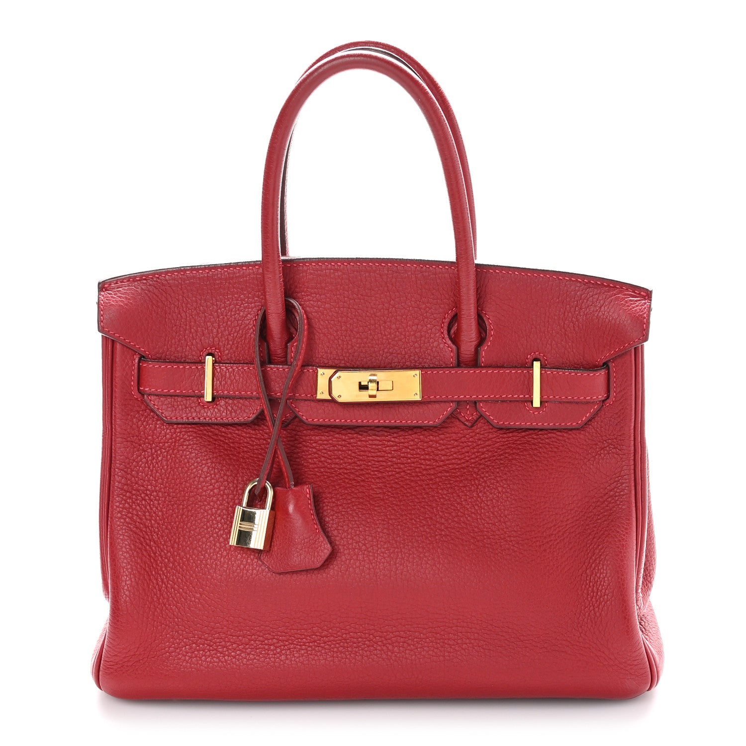 Hermes Taurillon Clemence Birkin 30 Rouge Garance 1 of 12