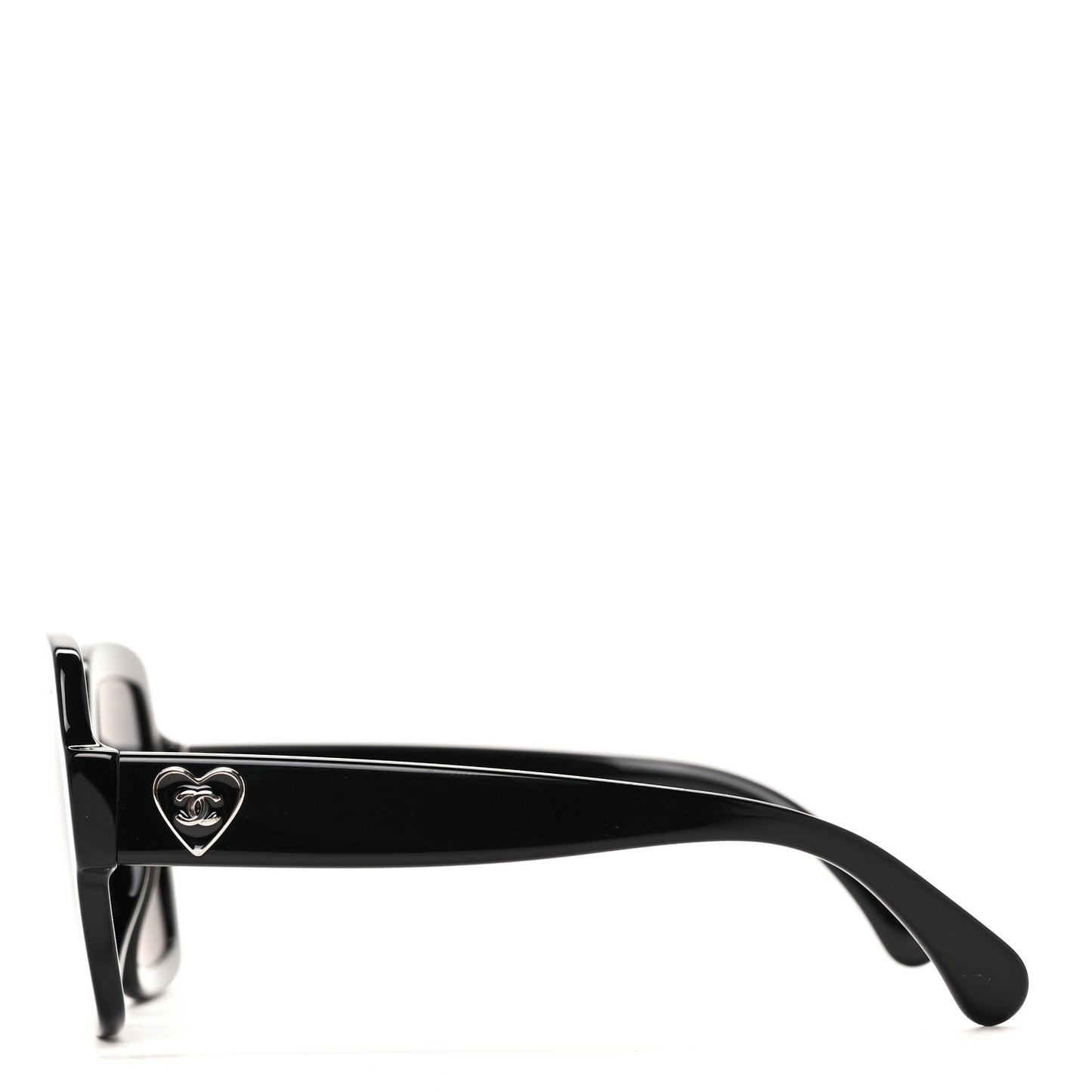 Acetate Square Heart Sunglasses 5479-A Black