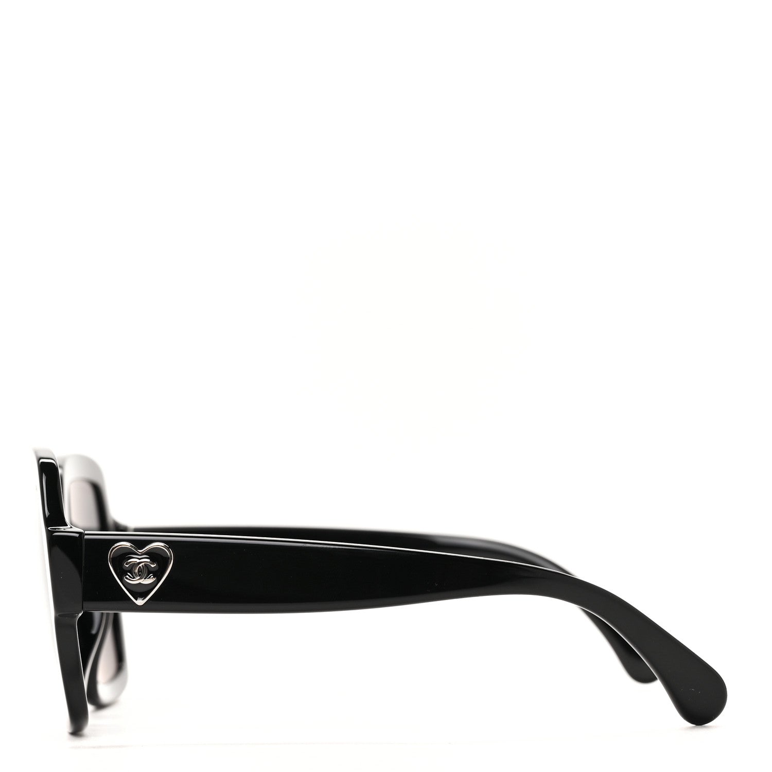 Chanel Acetate Square Heart Sunglasses 5479-A Black 3 of 7