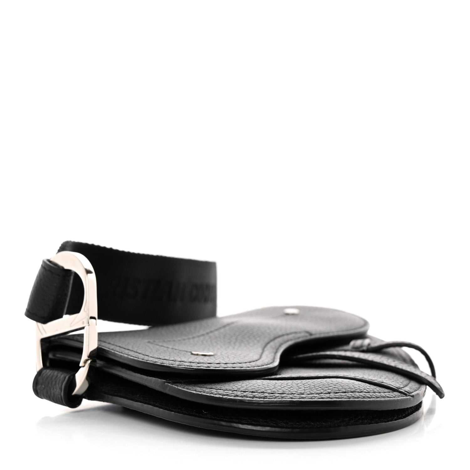 Christian Dior X KAWS Grained Calfskin Saddle Wristlet Black 4 of 10
