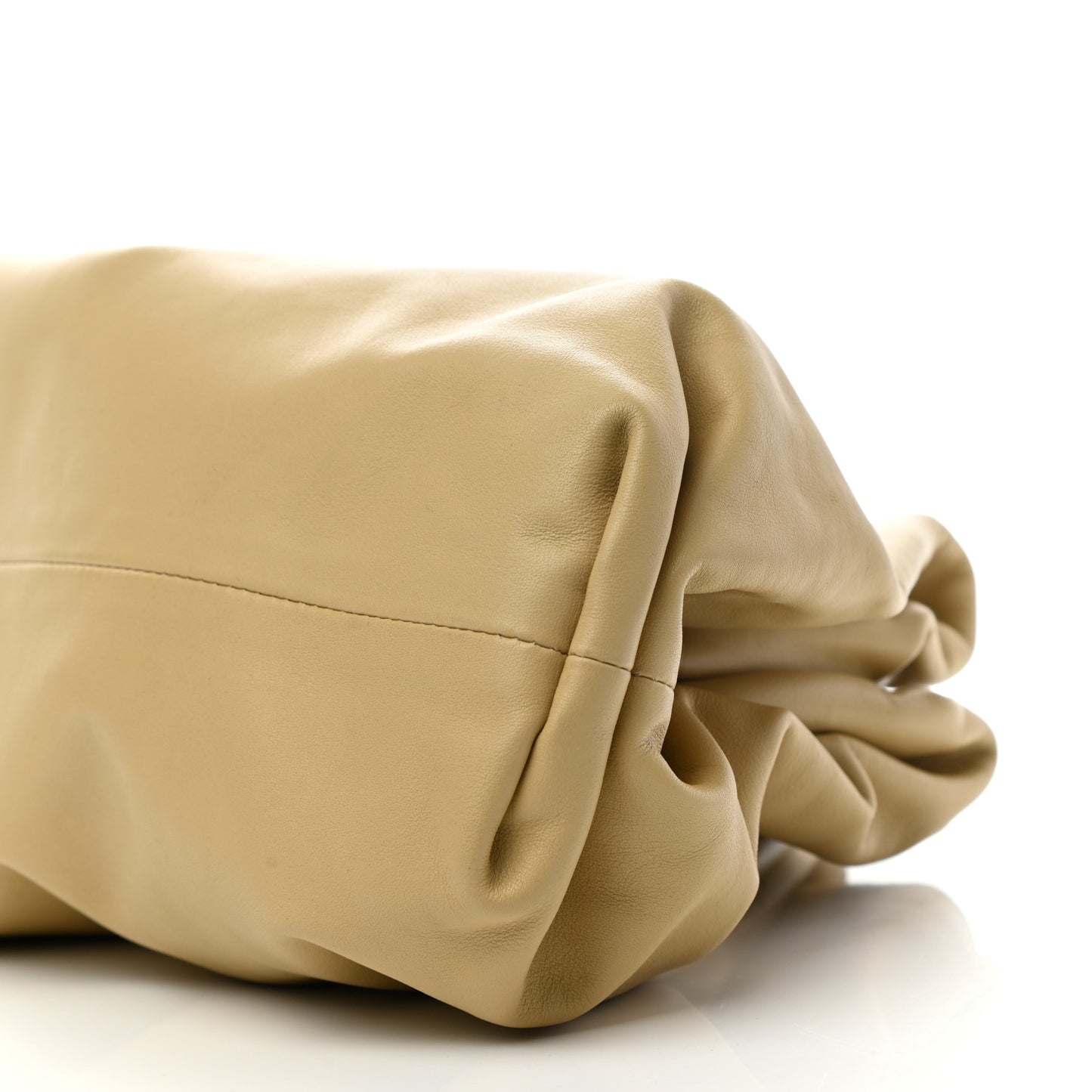 Smooth Butter Calf The Pouch Oversized Clutch Tapioca