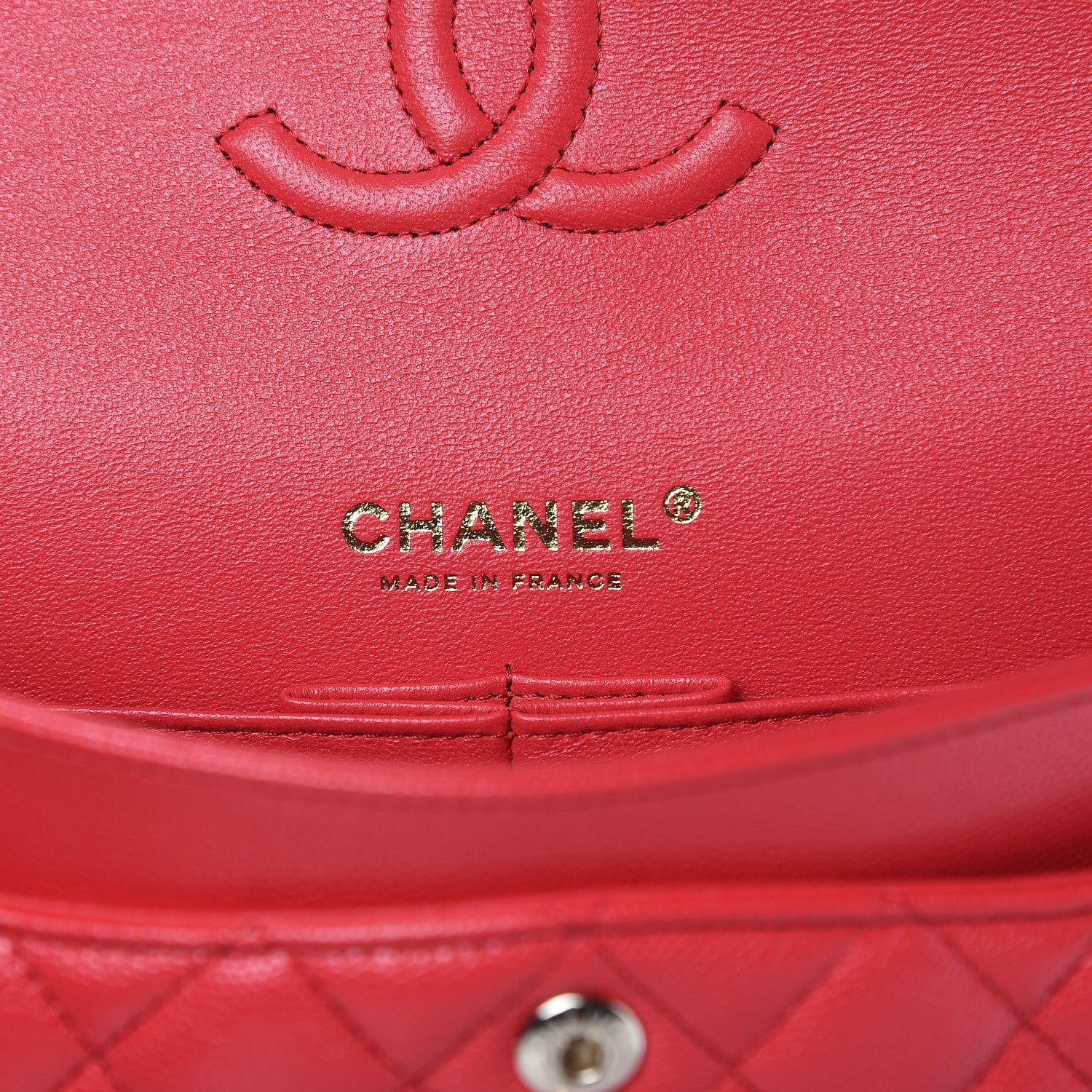 Chanel Caviar Quilted Small Double Flap Red 8 of 10