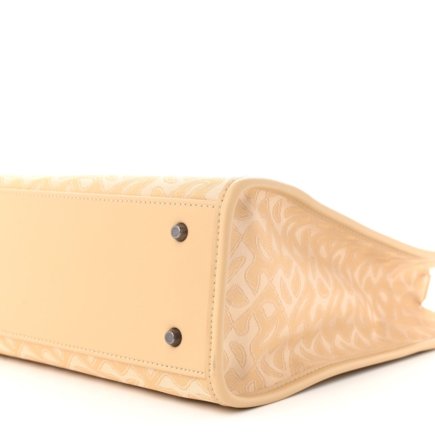 Monogram Jacquard Medium Shopping Bag Cream