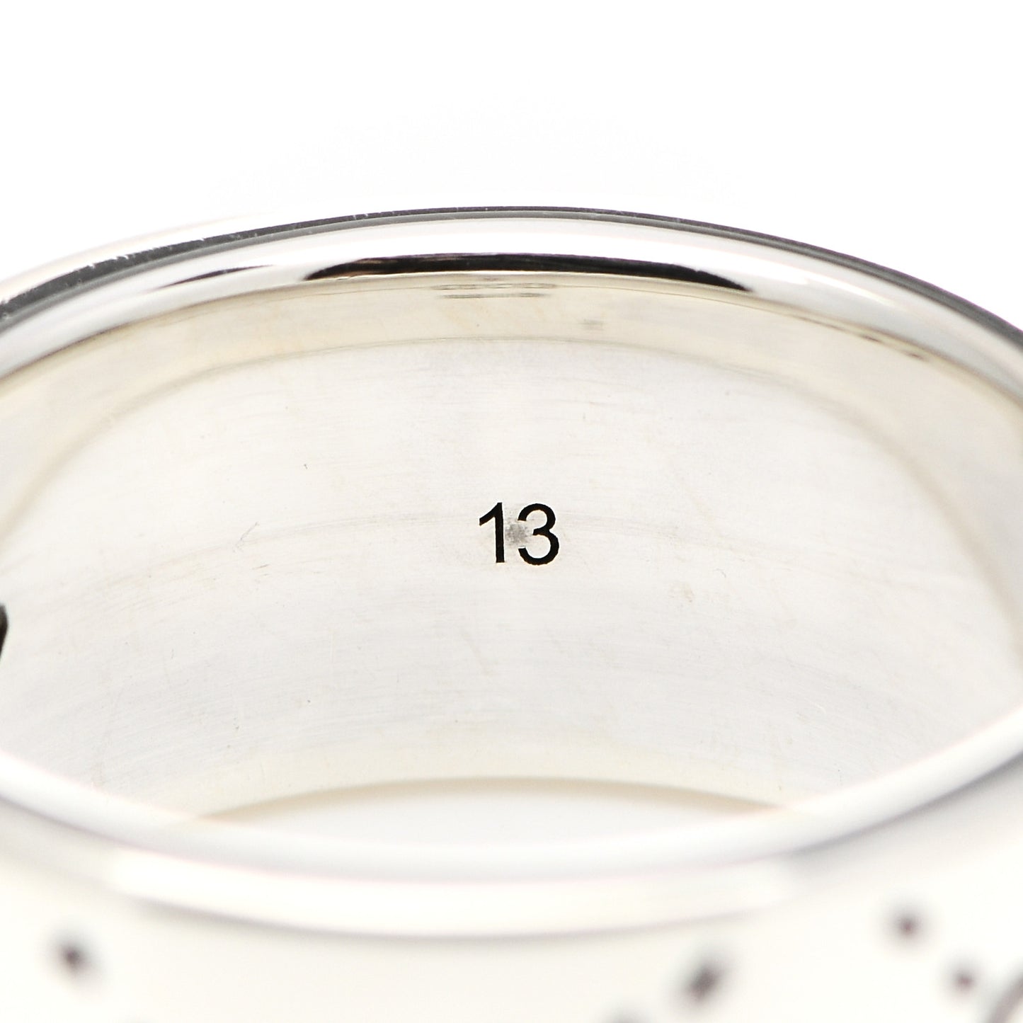 Sterling Silver GucciGhost Hamlet Skull Band Ring 53 6.25