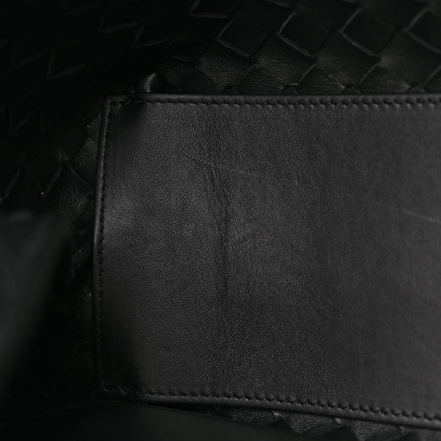 Nappa Intrecciato Medium Andiamo Shoulder Bag Black