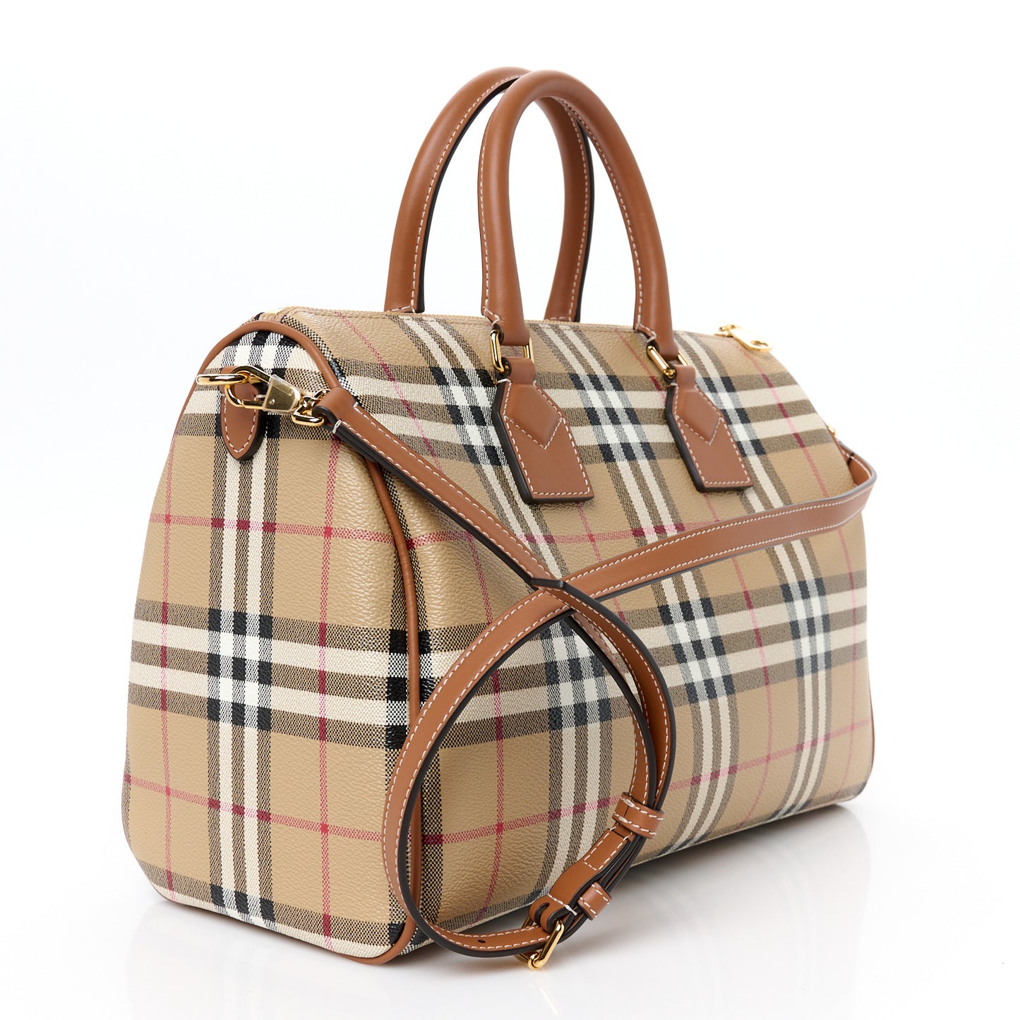 Horseferry Check Medium Bowling Bag Archive Beige