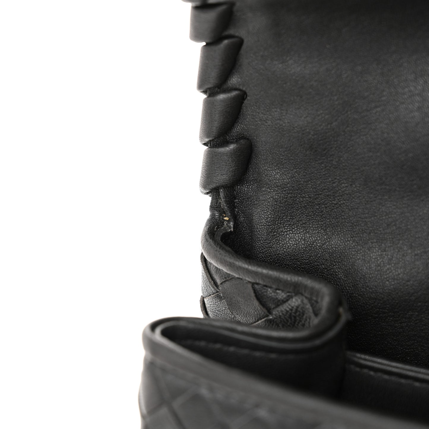 Nappa Intrecciato Fringe Flap Grey