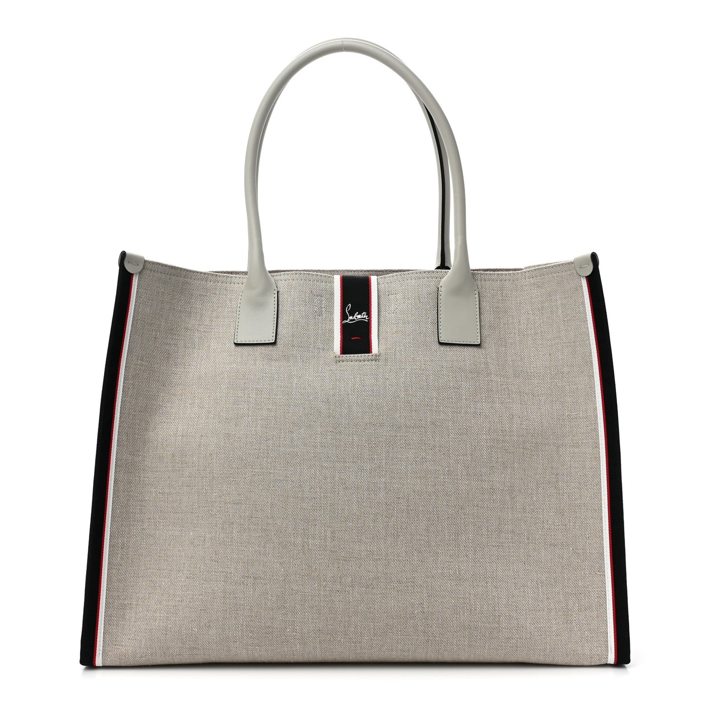 Linen Calfskin Extra Large Nastroloubi F.A.V.L. Tote Alabatre