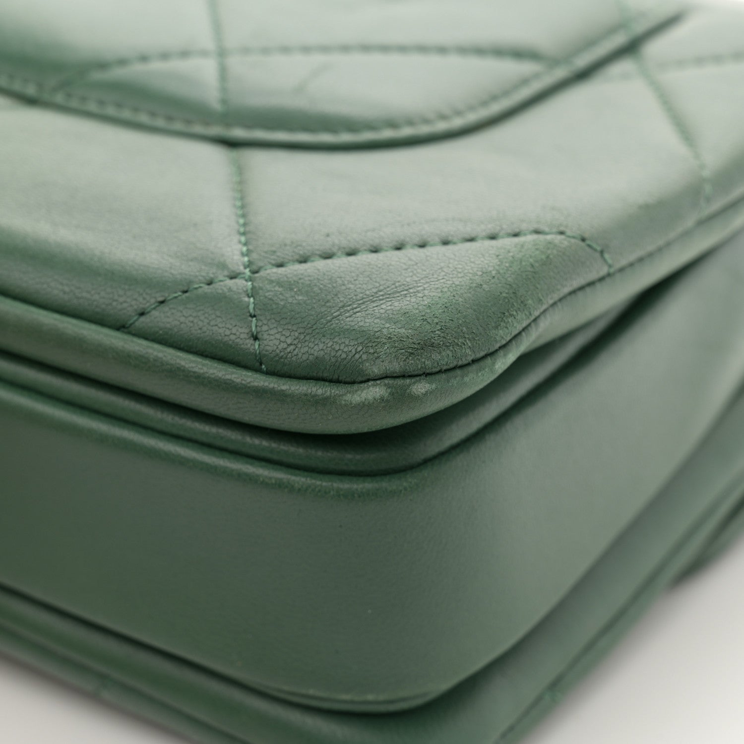 Chanel Lambskin Quilted Small Trendy CC Flap Dual Handle Bag Green 11 of 14