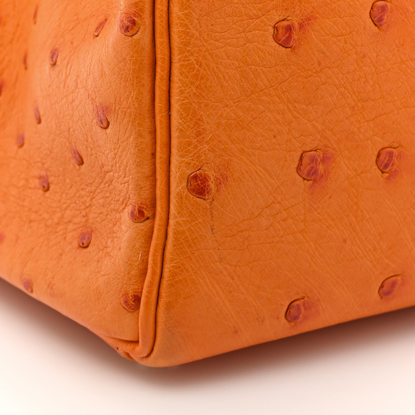 Ostrich Kelly Retourne 32 Orange