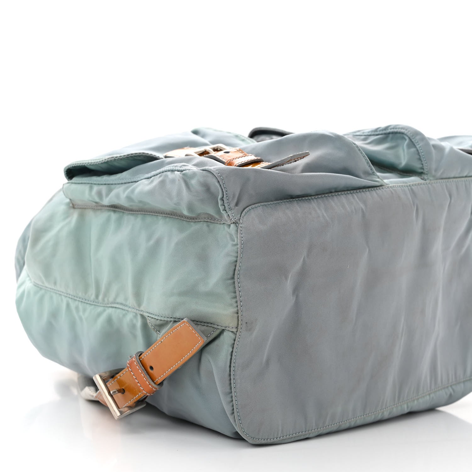 Prada Nylon Vela Patent Backpack Blue 9 of 12