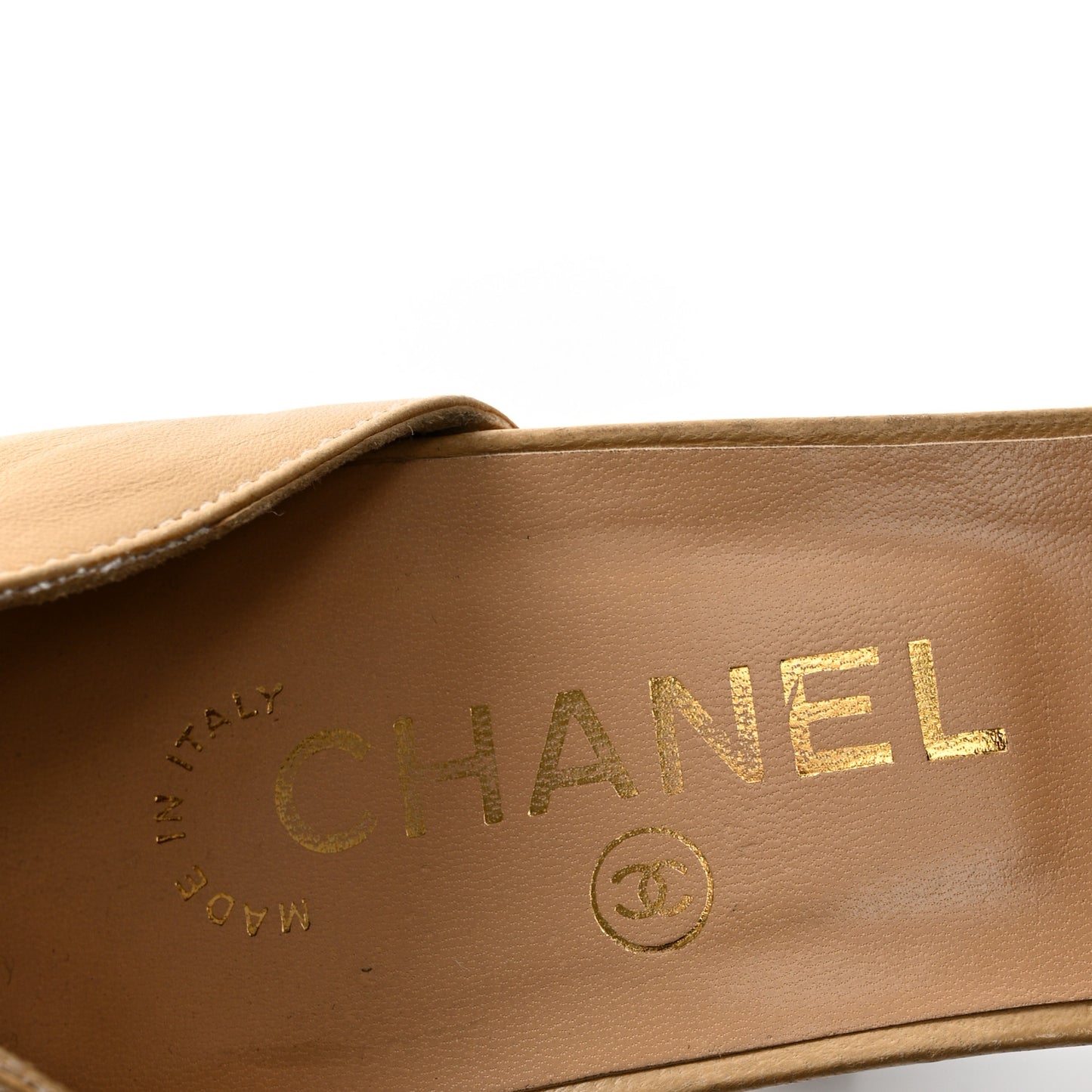 Lambskin Cap Toe CC Pumps 39.5 Beige Black