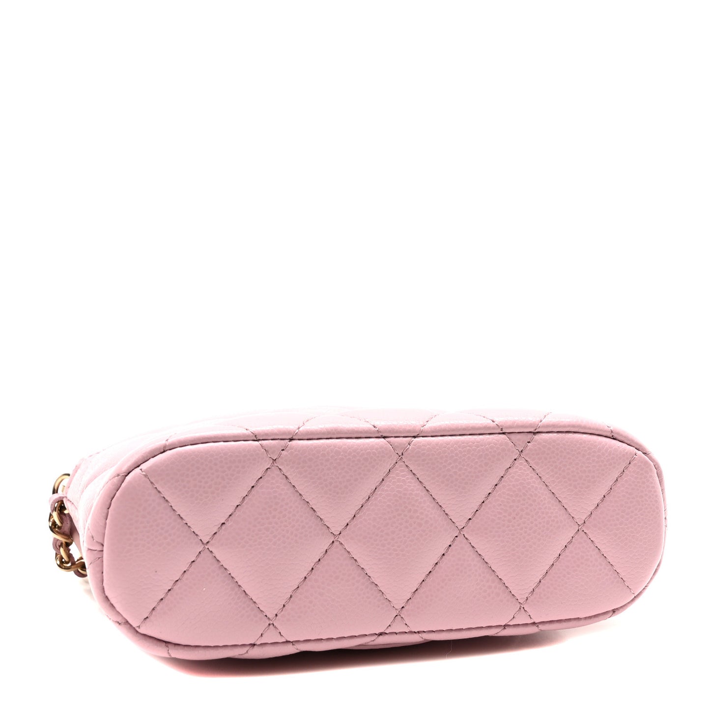 Caviar Quilted Clutch with Chain Pink