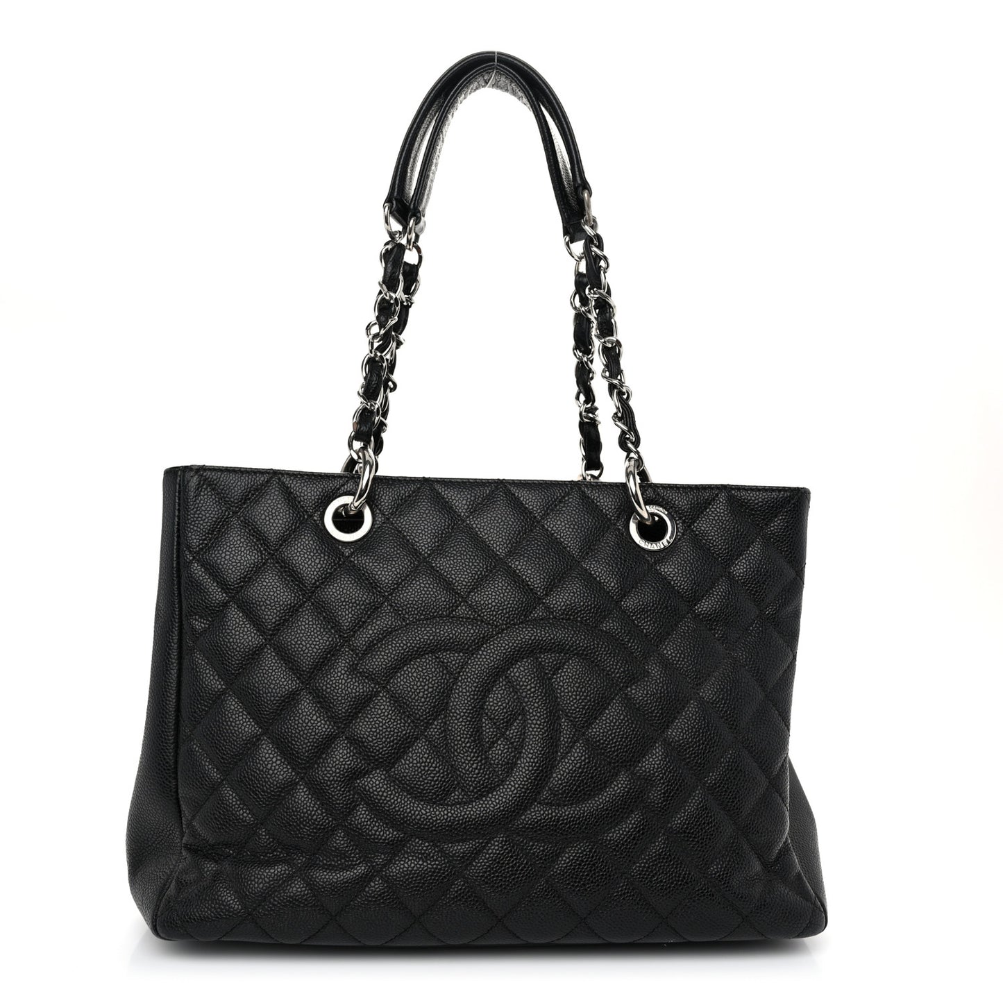 Caviar Quilted Grand Shopping Tote GST Black